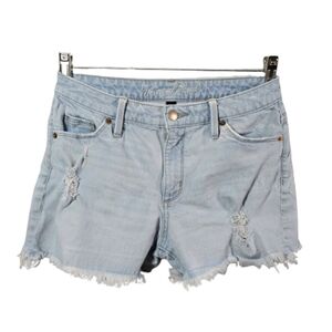 Universal Thread Cut-off Frayed Jean Shorts 2/26R Light Blue Denim Distressed